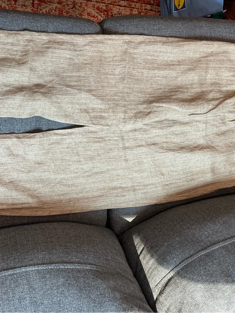 Zara Linen-Blend Pants in Light Brown